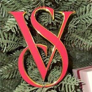 Victoria's Secret Red and Gold Holiday Christmas Ornament large